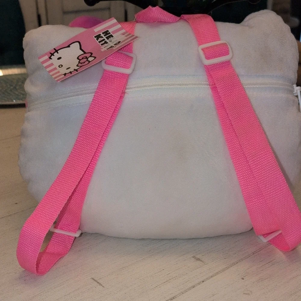 Sanrio Hello Kitty White and Pink Plush Backpack